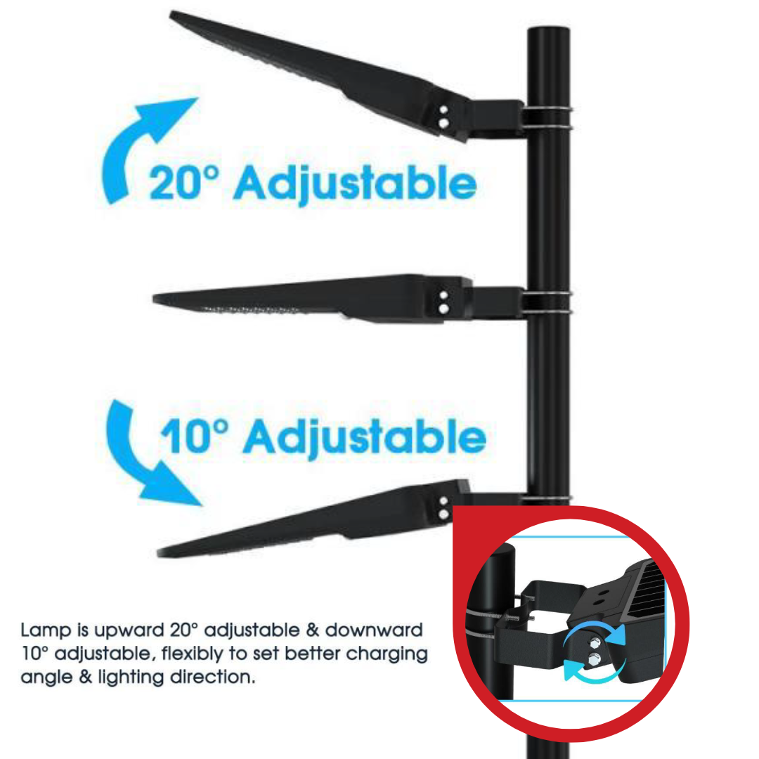 Lampe Solaire LED 15W avec Détecteur de Mouvement PIR