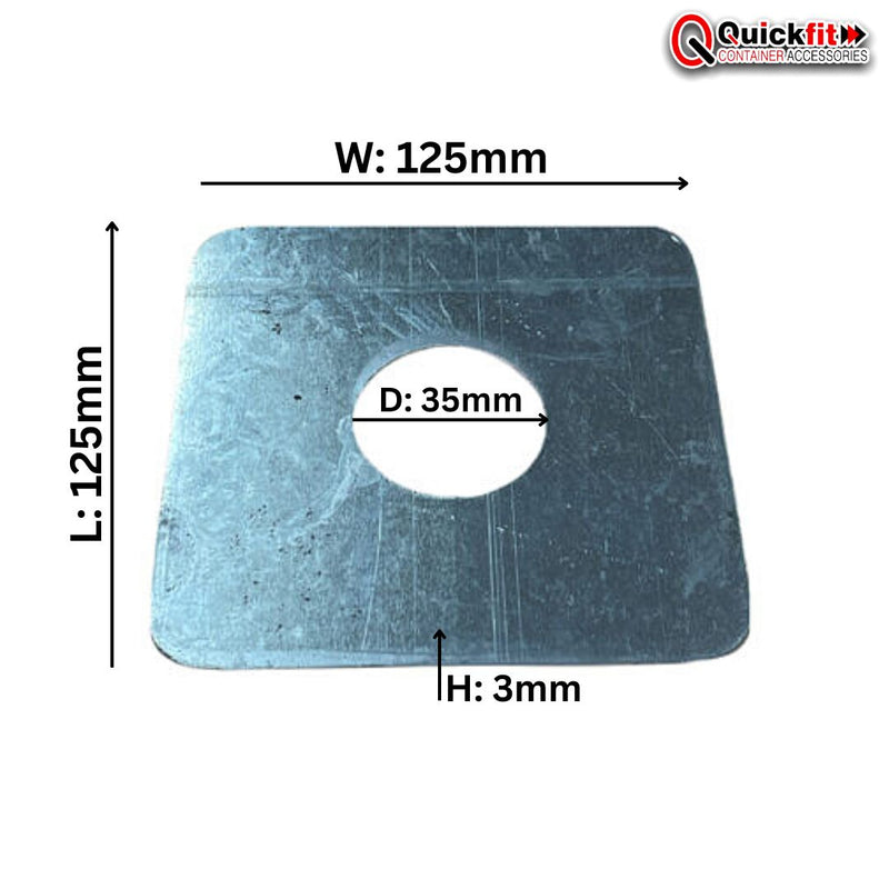 Plaque de rondelle pour conteneur