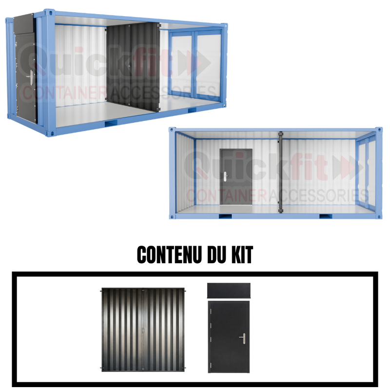 Kit De Cloison De Séparation Pour Conteneur Maritime Avec Porte Autoperceuse