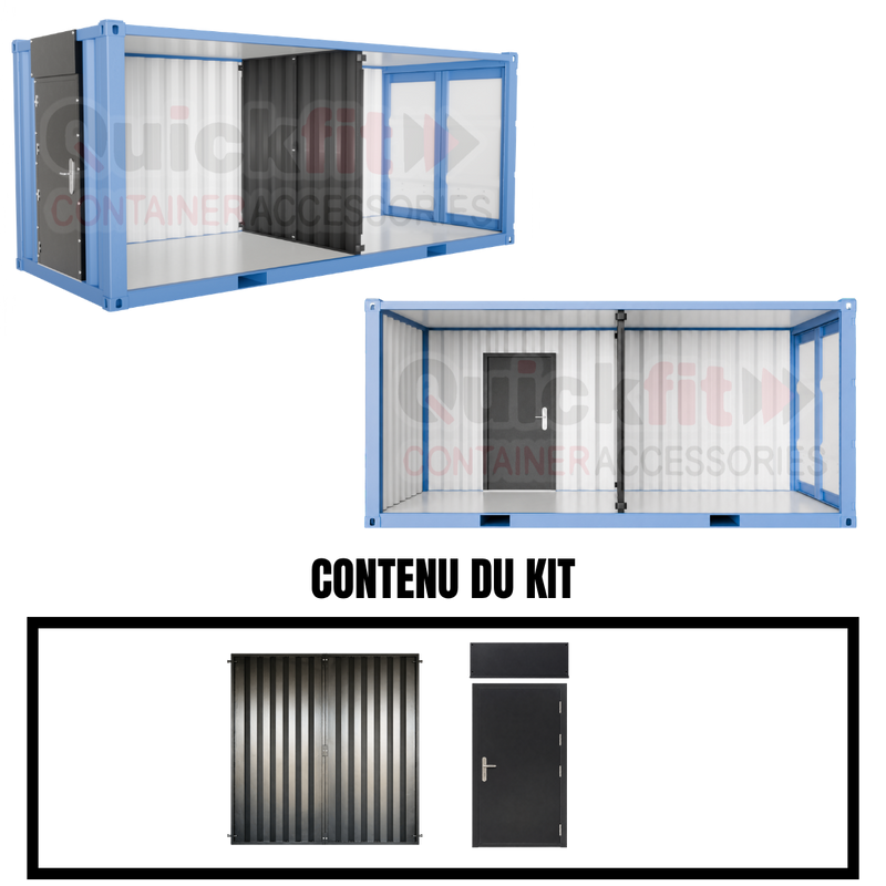 Kit De Cloison De Séparation Pour Conteneur Maritime Avec Porte Autoperceuse