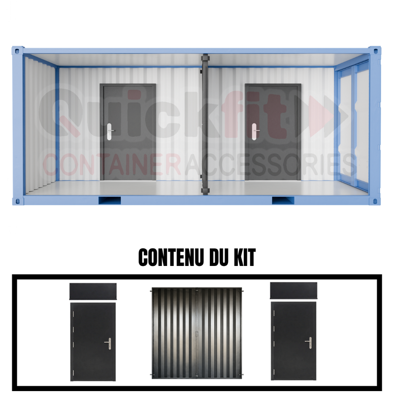 Kit De Cloison De Séparation Pour Conteneur Maritime Avec Porte Autoperceuse