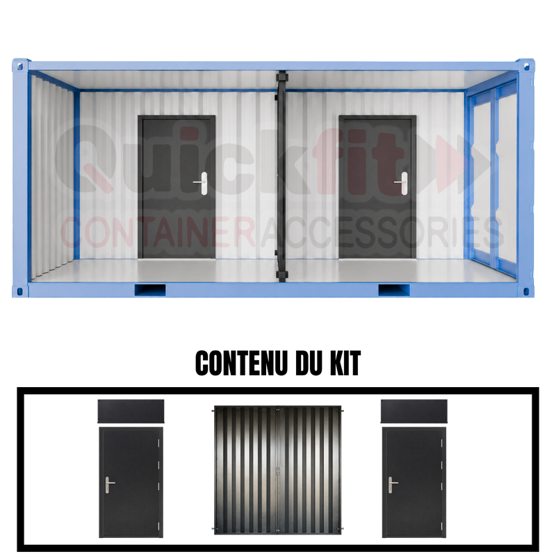 Kit De Cloison De Séparation Pour Conteneur Maritime Avec Porte Autoperceuse