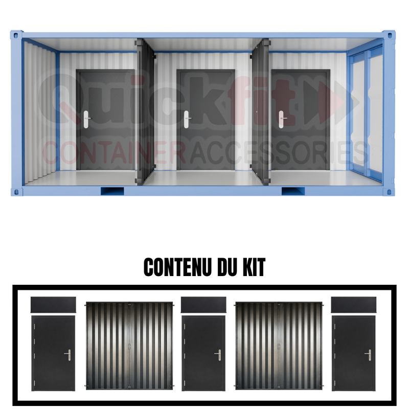 Kit De Cloison De Séparation Pour Conteneur Maritime Avec Porte Autoperceuse