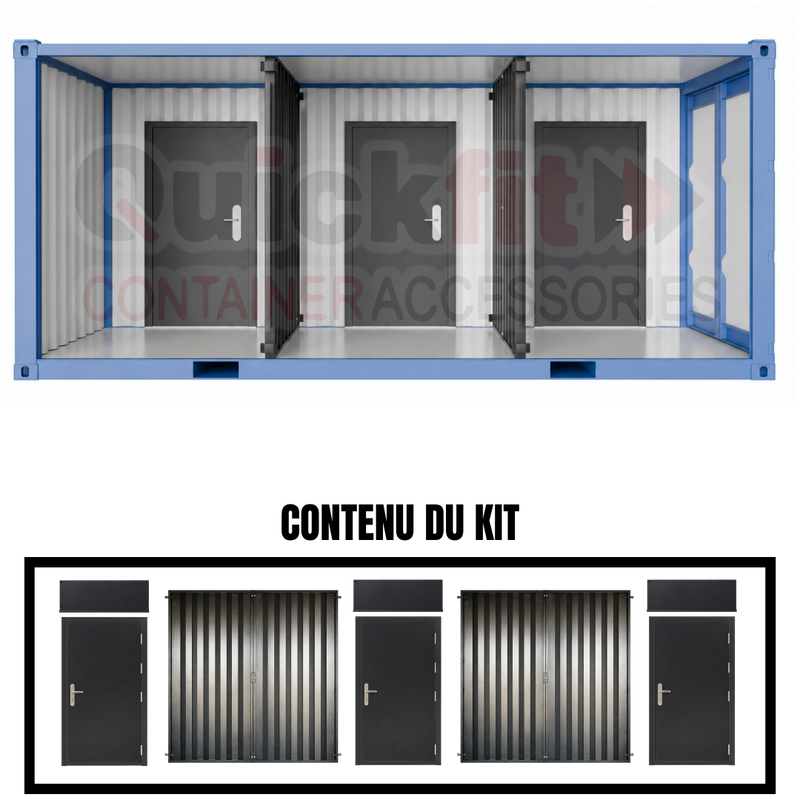Kit De Cloison De Séparation Pour Conteneur Maritime Avec Porte Autoperceuse