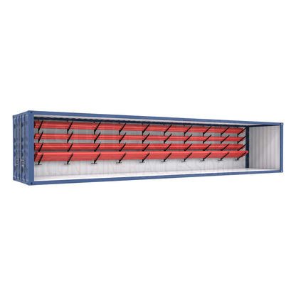 Supports de rayonnage pour tuyaux à 4 niveaux pour conteneur maritime