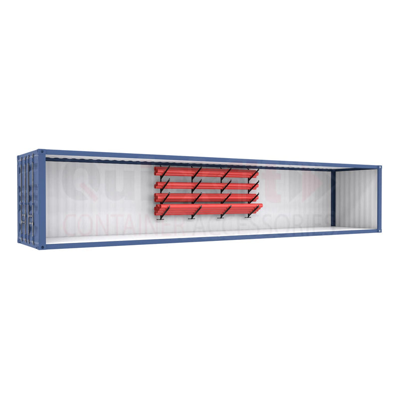 Supports de rayonnage pour tuyaux à 4 niveaux pour conteneur maritime