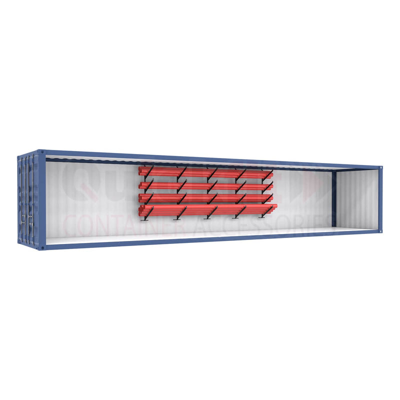 Supports de rayonnage pour tuyaux à 4 niveaux pour conteneur maritime