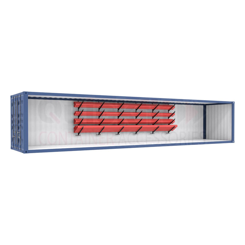 Supports de rayonnage pour tuyaux à 4 niveaux pour conteneur maritime