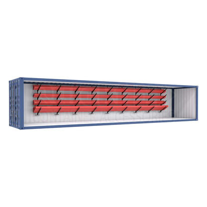 Supports de rayonnage pour tuyaux à 4 niveaux pour conteneur maritime
