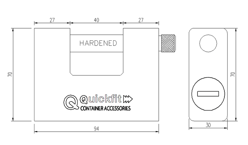 Grand cadenas 94mm pour conteneurs