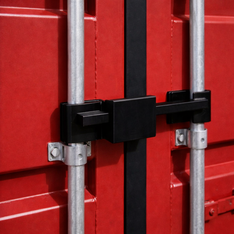 Verrou de barre de porte pour conteneur maritime renforcé – protection par cadenas