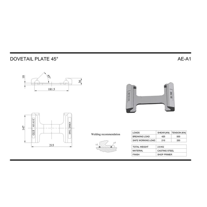 Twist lock à queue d’aronde pour conteneur maritime