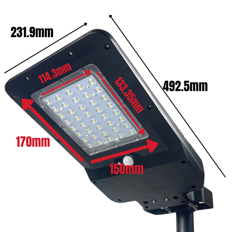 Lampe Solaire LED 15W avec Détecteur de Mouvement PIR