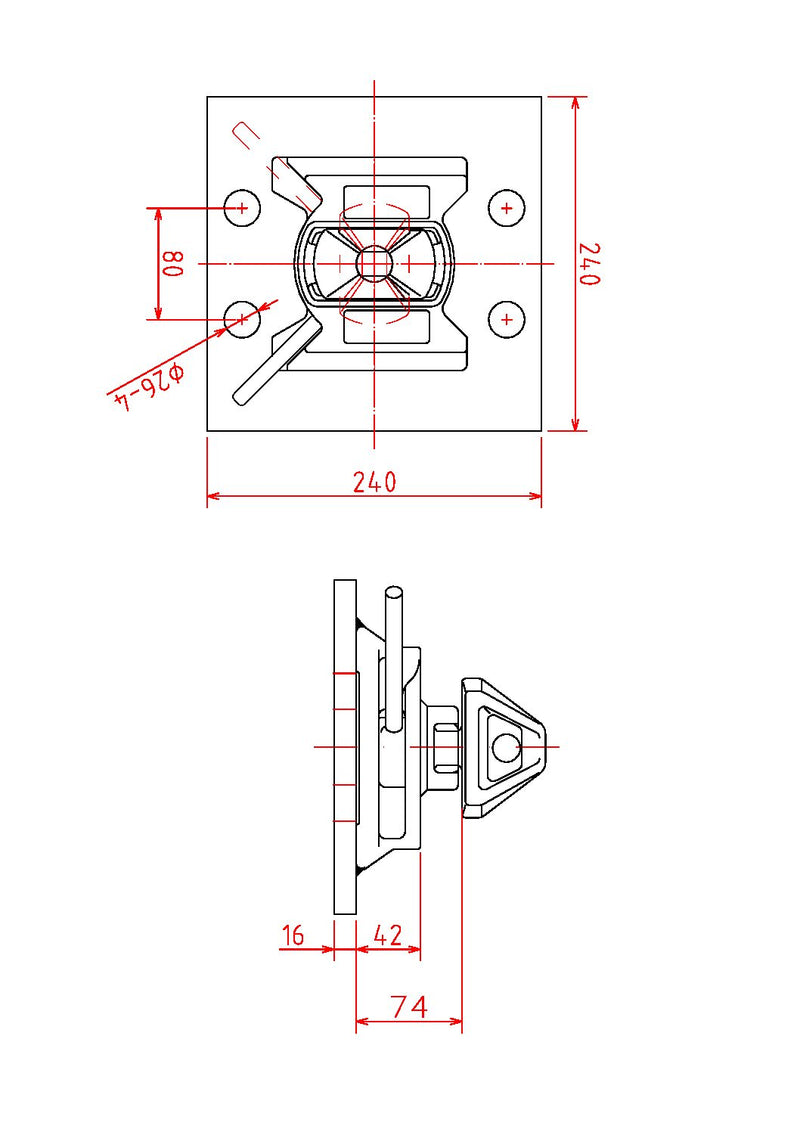 Plaque de fixation Twist Lock pour conteneur d'expédition