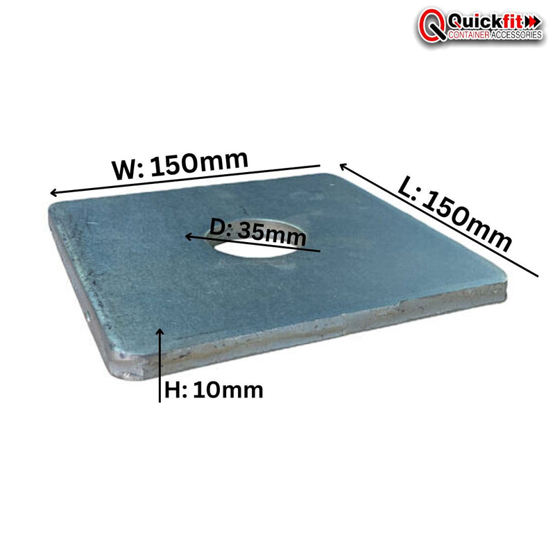 Plaque de rondelle pour conteneur