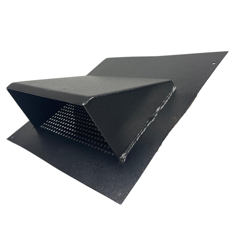 Grande grille d’aération en métal pour conteneur maritime déformé