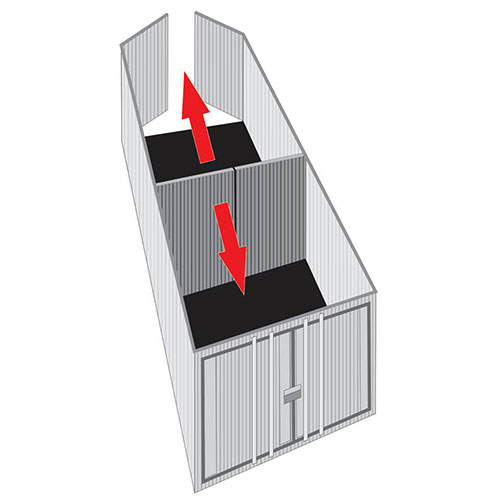 Cloison de séparation amovible pour conteneurs maritimes